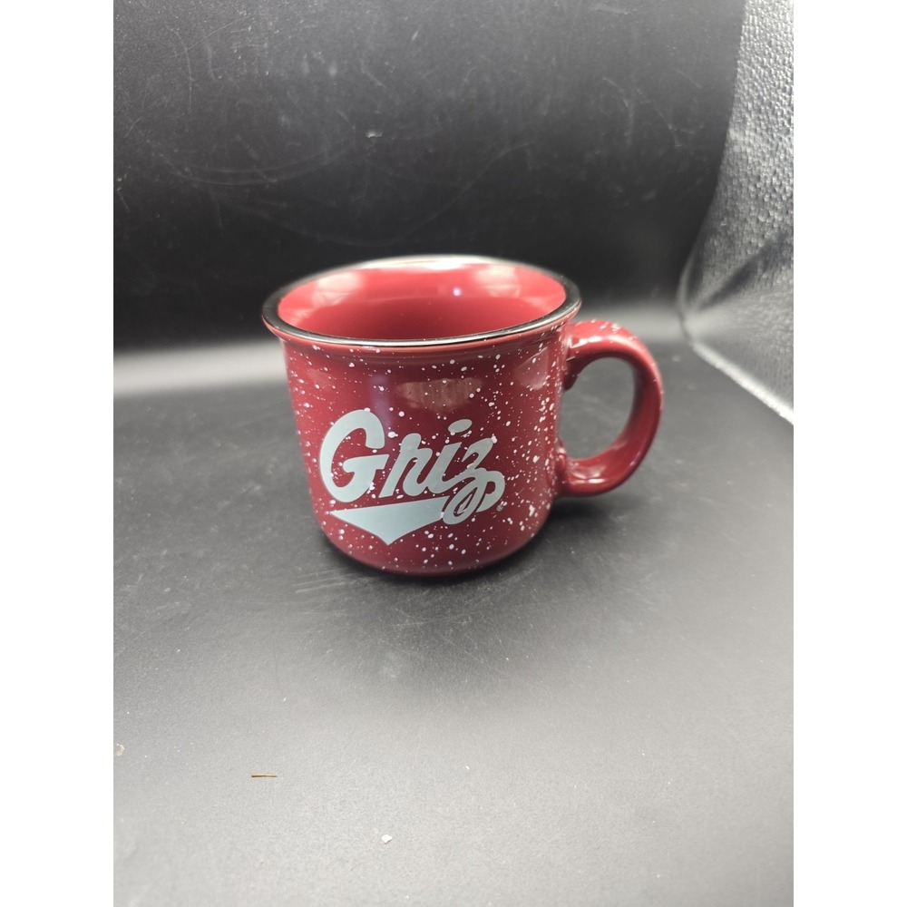 Rico Industries NCAA MT Grizzlies Speckle "Griz" Engraved 12oz Mug, 3.43 X 5.25"